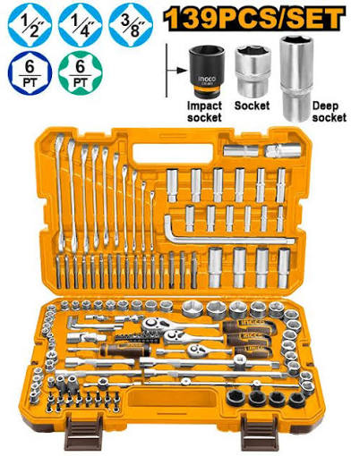 Tools set 139 Pieces/ Tool set / Combination tool set / টুলস সেট/Ingco-HKTHP21391