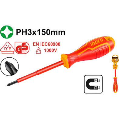 Screw Driver  / স্কুরু ড্রাইভার/Insulated Screw Driver/ Screw Driver/Ingco-HISD81PH3150