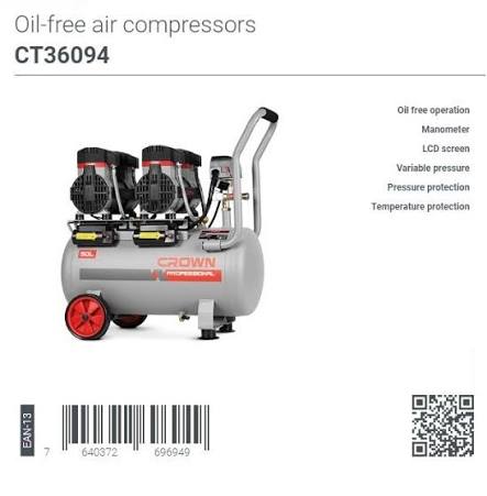 Air Compressor / Compressor /হাওয়া মেশিন/Crown-CT36094