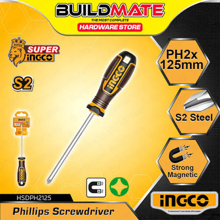Screw Driver Phillips / স্কুরু ড্রাইভার/ Screw Driver/Ingco-HSDPH2125