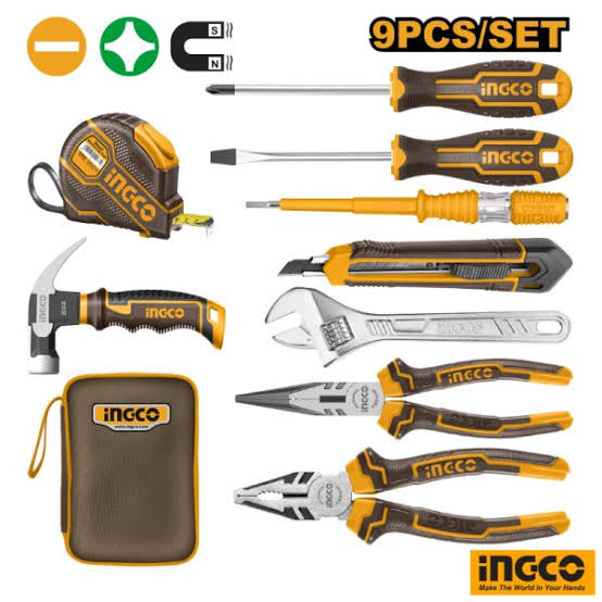 Tools set 9 Pieces/ Tool set / Hand tool set / টুলস সেট/Ingco-HKTH20809