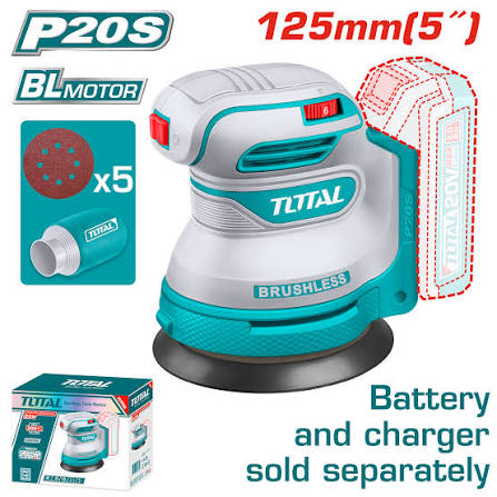 Sander/ পলিশ মেশিন/Cordless Random Orbital Sander/Total-TROSLI2002
