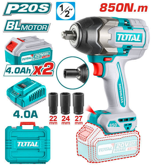 Cordless Impact Wrench/ Wrench / রেঞ্জ / Impact Wrench/Total-TIWLI2085