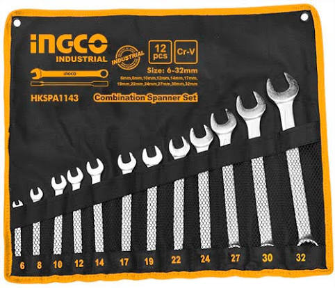 Spanner Set   /রেঞ্চ/ ডাল / wrench/ সকেট/ Ring set/Ingco-HKSPA1143