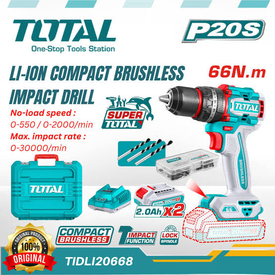 Cordless Drill / Impact Drill / Drill / ড্রিল মেশিন/ Total-TDLI20668
