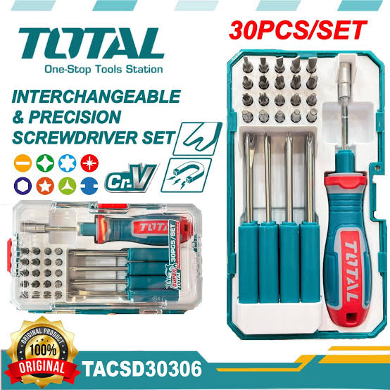 Screw Driver bit Set  / স্ক্র ড্রাইভার/ Tool set/ Tools Set / Bit set/Total-TACSD30306