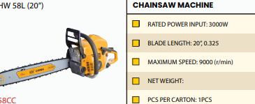 Chain Saw/ Saw / HW-58L