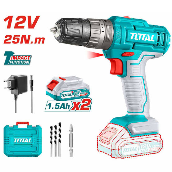 Cordless Drill / Impact Drill / Drill / ড্রিল মেশিন/Total- TIDLI1228