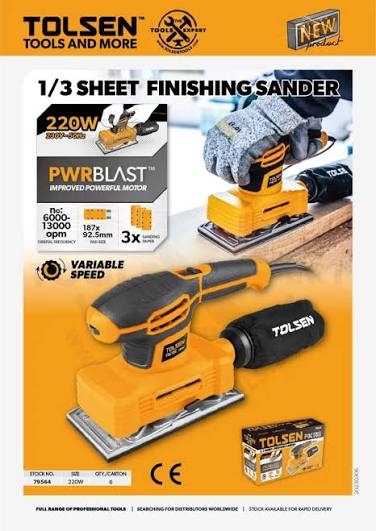 Sander/ পলিশ মেশিন/  Finishing Sander/Tolsen-79564